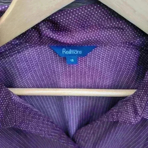 Reitmans  Plum Button Down Shirt - size 15 (large) bnwot - Picture 2 of 5